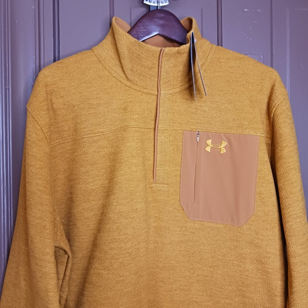 Under Armour Specialist Grid Henley Men's Golden Yellow/Yellow Ochre size XXL